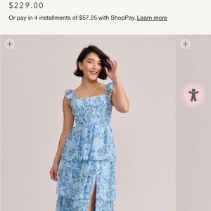 Revelry Blue Floral Maxi Dress